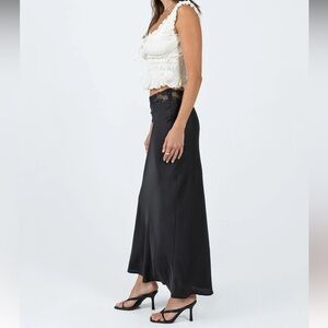 Charmaine Maxi Skirt Satin Black 8